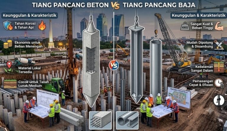 Tiang Pancang Beton vs Tiang Pancang Baja: Mana yang Lebih Baik untuk Proyek Anda?