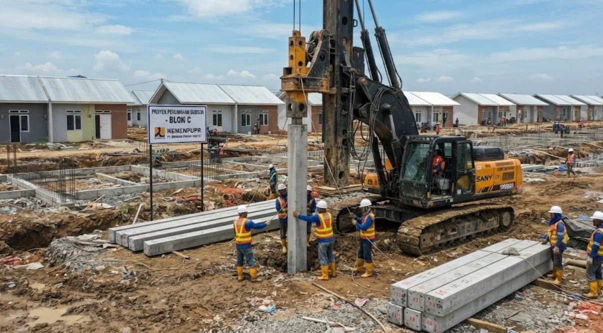 Tiang Pancang untuk Perumahan Subsidi